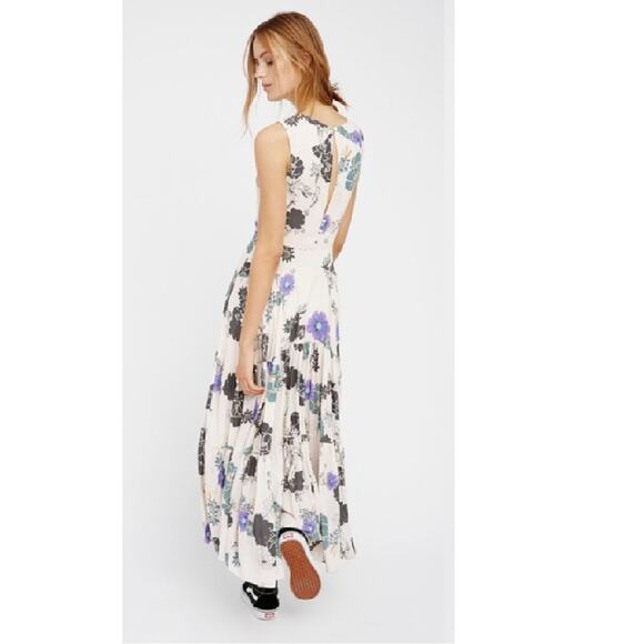 Free People Sure Thing Floral Tiered Maxi Dress Size 2 - Picture 5 of 12